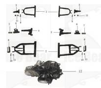 125cc, Air Cooled, Automatic with Reverse, 8 inches Wheel, Front Drum