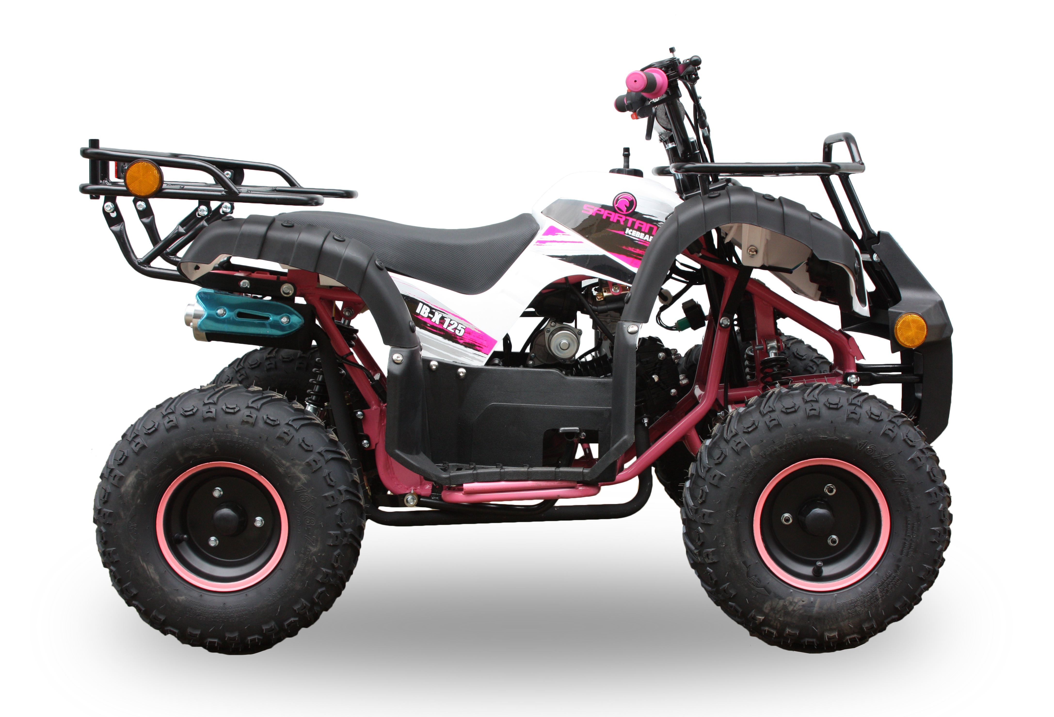 White with Pink