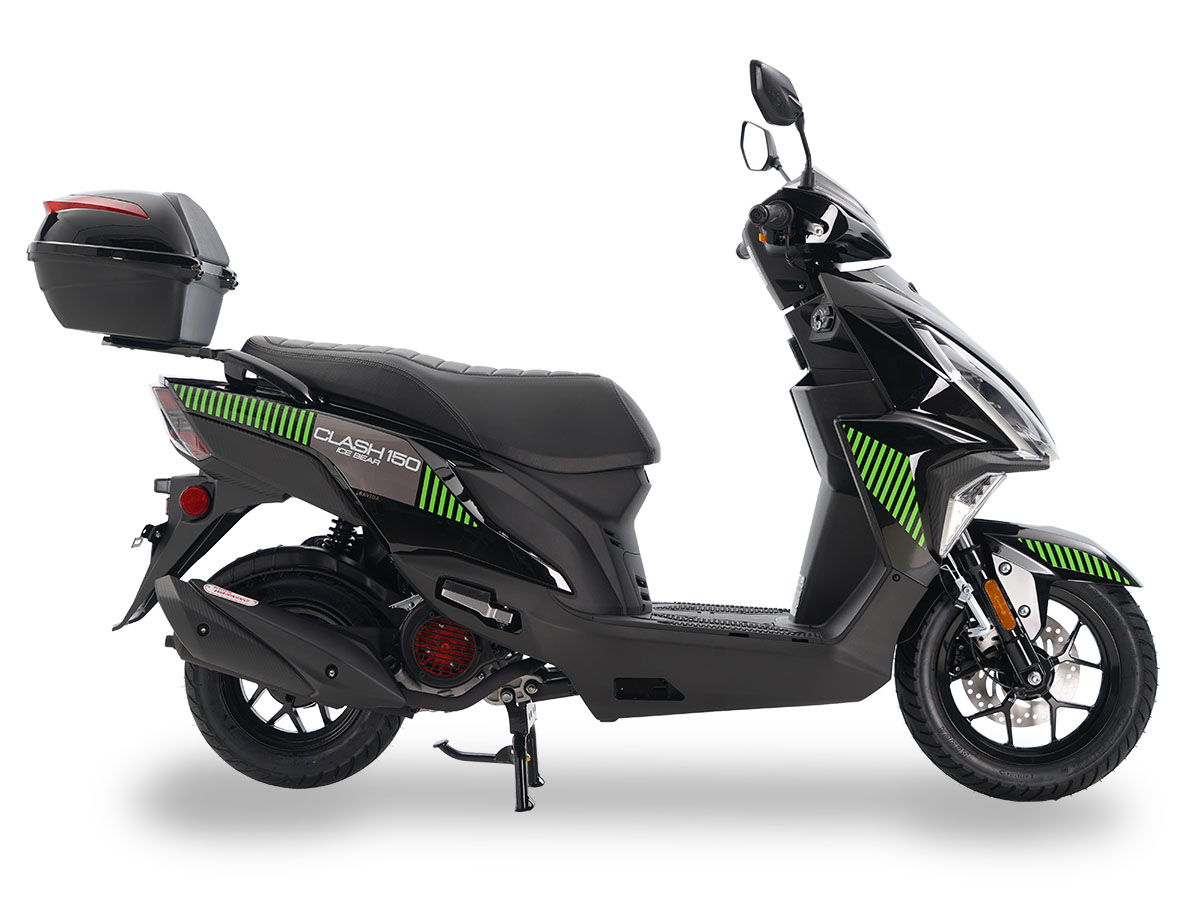 Metallic Black with Green